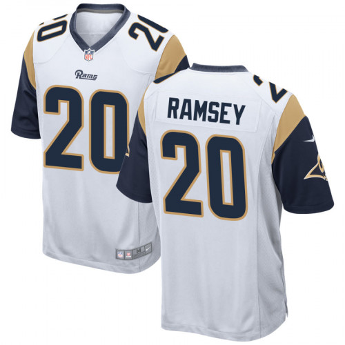 Men's Los Angeles Rams #20 Jalen Ramsey White NFL Game Jersey